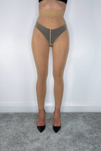 Glossy Footless Tights