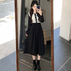 Women's Long-sleeve Figure-flattering Maxi Dress