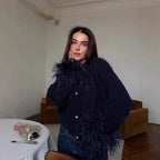 Streetstyle Personality Knitted Cardigan With Buttons Solidcolor Women's Outerwear Sweater