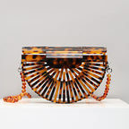 Round Acrylic Cross Body Bag Summer Mini Girls Lady Handbags