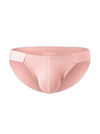 2 Pack Men's Solid Color Low Rise Sweat-Absorbent Large U-Shaped Small Pocket Briefs