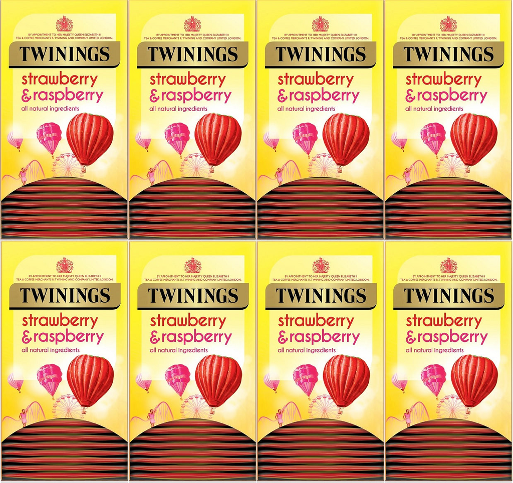 Twinings Strawberry & Raspberry Individually Enveloped Tagged Tea Bags