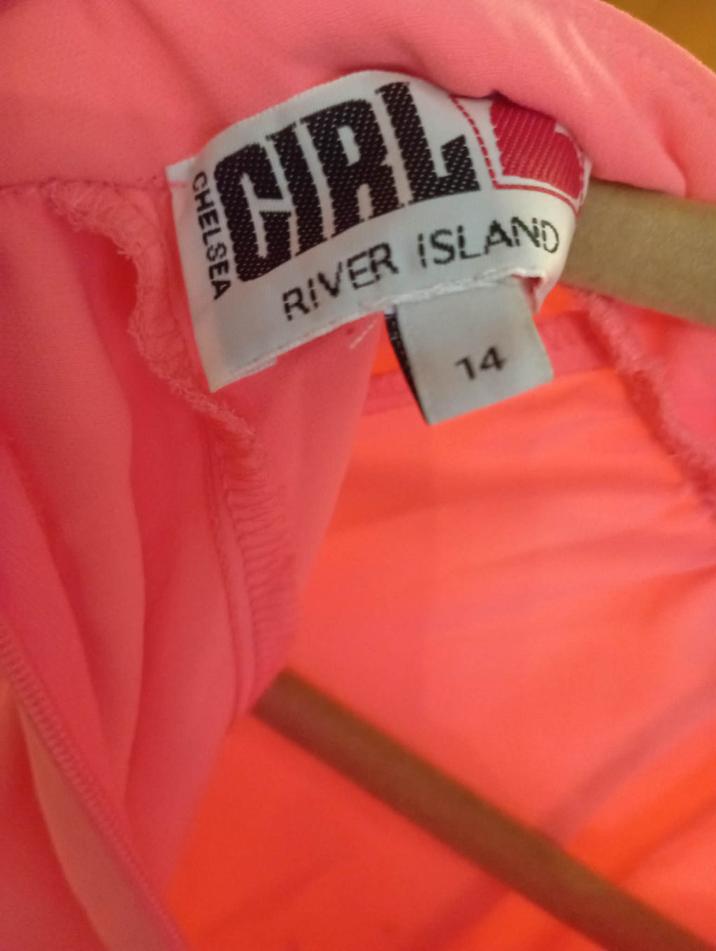 WOMEN'S CHELSEA GIRL RIVER ISLAND PINK BLOUSE TOP (14UK)