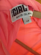 WOMEN'S CHELSEA GIRL RIVER ISLAND PINK BLOUSE TOP (14UK)