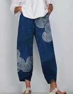 Minimalist Women's Pants Featuring A Patchwork Animal-print Design