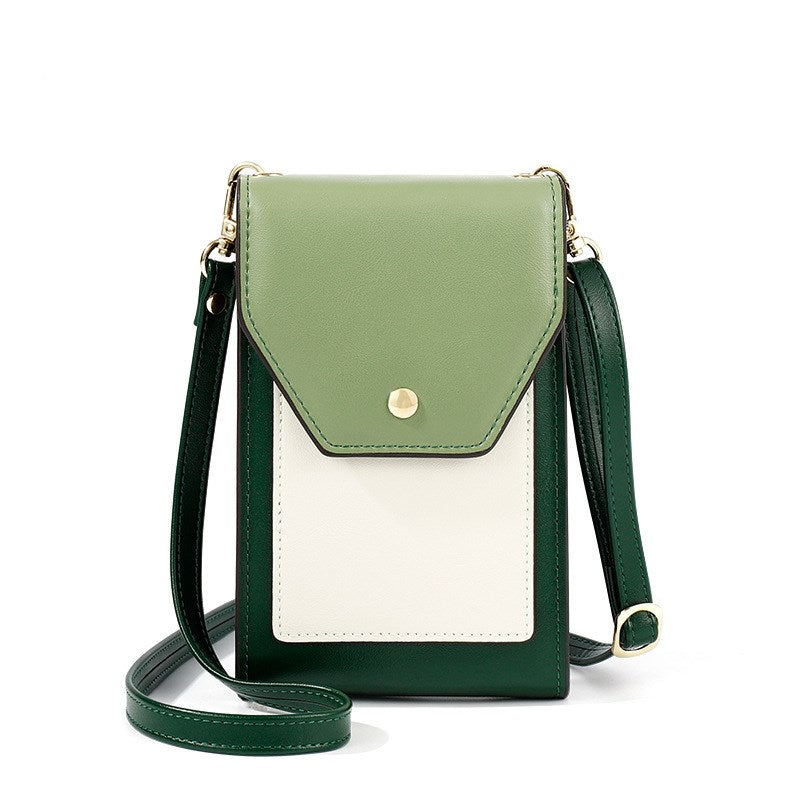 Contrast color vertical mobile phone bag