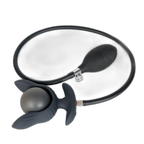 Petal - Inflatable Vibrating Butt Plug - Black Anal Dilator