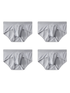 4 Pack Men's Large Pouch Separation Ice Silk Briefs