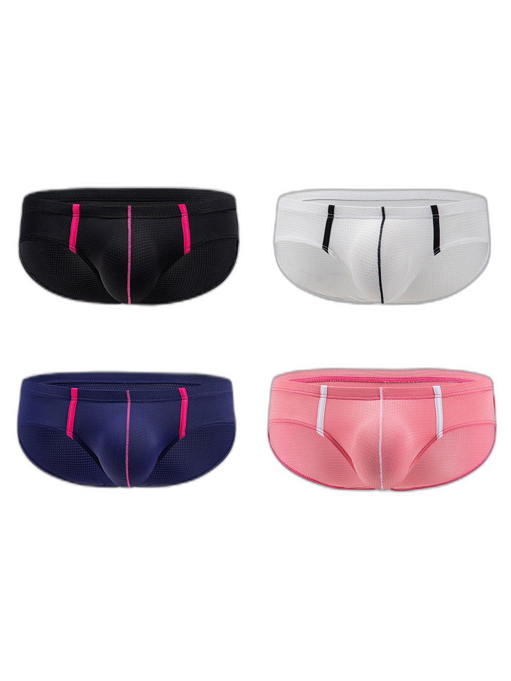 4 Pack Men’s Low-rise Breathable Mesh Briefs