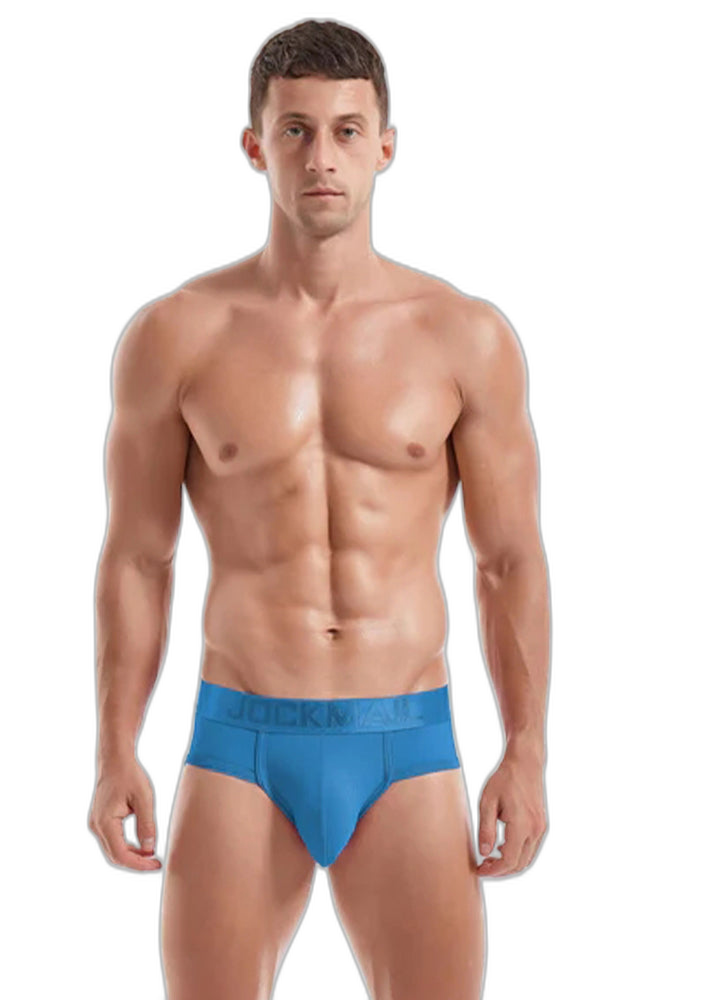 Men's Solid Color Mesh Breathable Sports Fitness Briefs