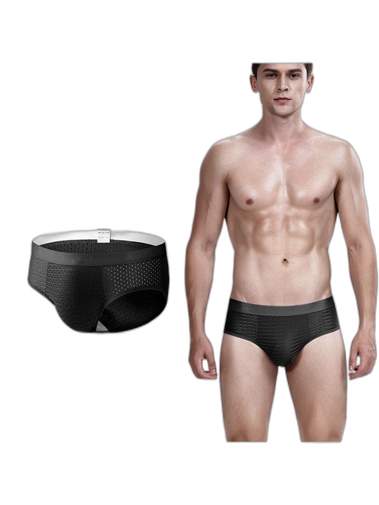 4 Pack Breathable Ice Silk Antibacterial Men's Briefs