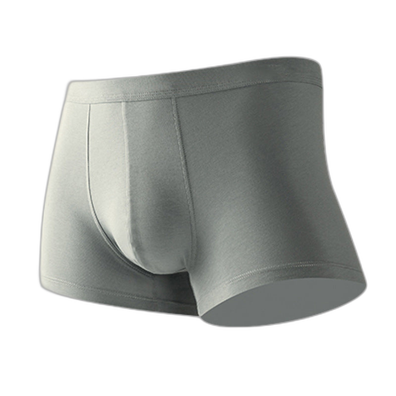 4Pcs Modal Pure Color Thin U Convex Boxer Briefs For Men