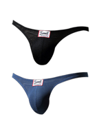 2 Pack Men's Sexy Breathable Mesh Thongs with High Stretch