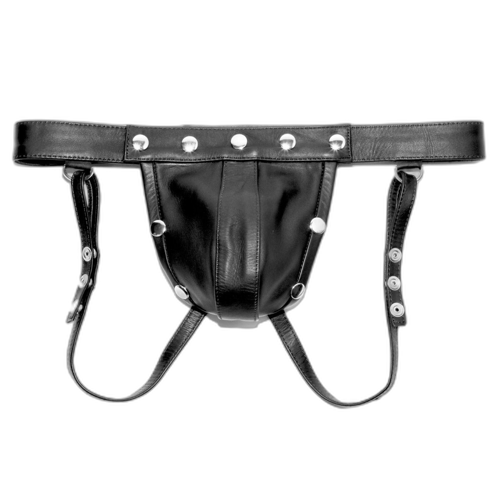 Prowler RED Leather Harness Jock Strap Black