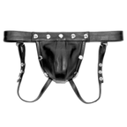Prowler RED Leather Harness Jock Strap Black