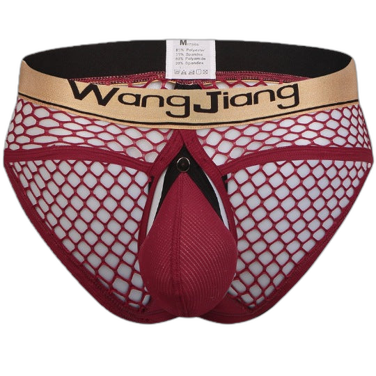 Mens Sexy Mesh Breathable U Convex Pouch Briefs