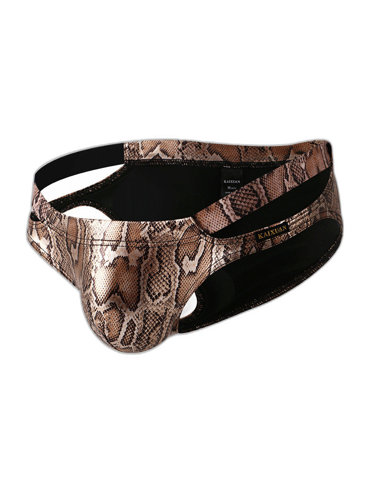 2-pack Men's Snake Print Hollow Briefs