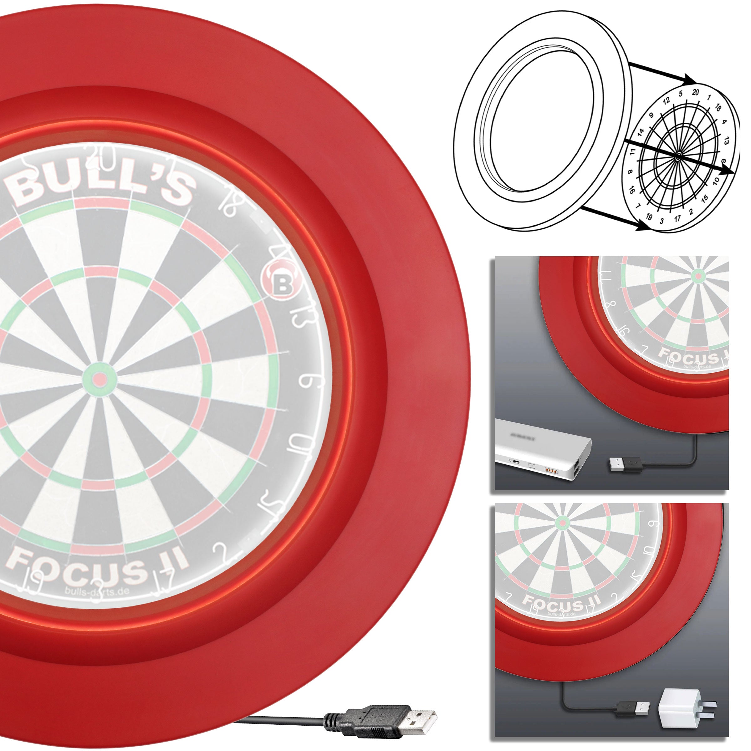 Bull's Lightning LED PU Surround