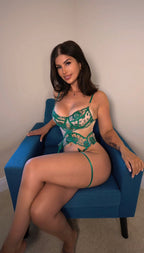 After dark bodysuit in green