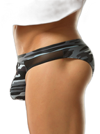2 Pack Men's Classic Camo Mesh U-Shaped Pouch Breathable Briefs