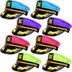 37YIMU 8 Pack Colorful Captain Hats — Unisex Sailor Party Hats for Parties, Cruises & Cosplay