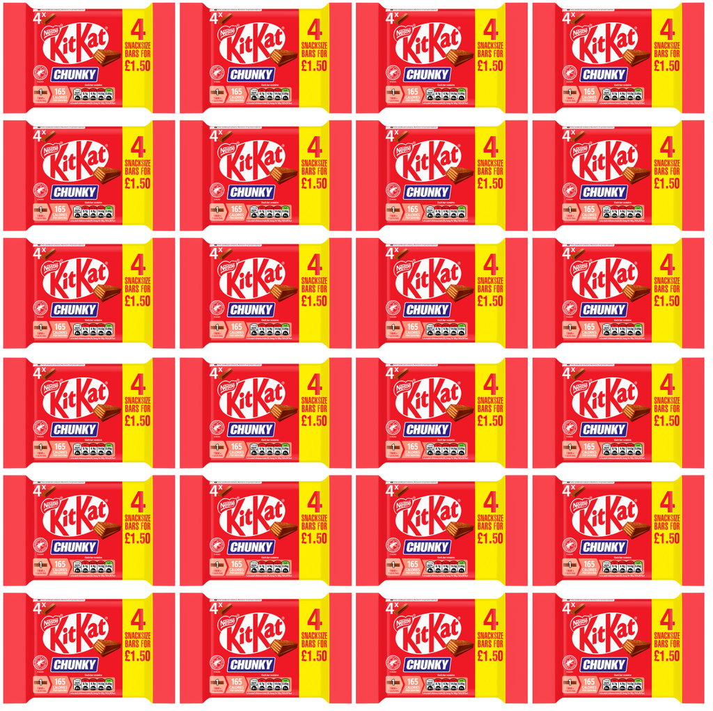24 x Kit Kat Chunky Milk 4pk - 32GM