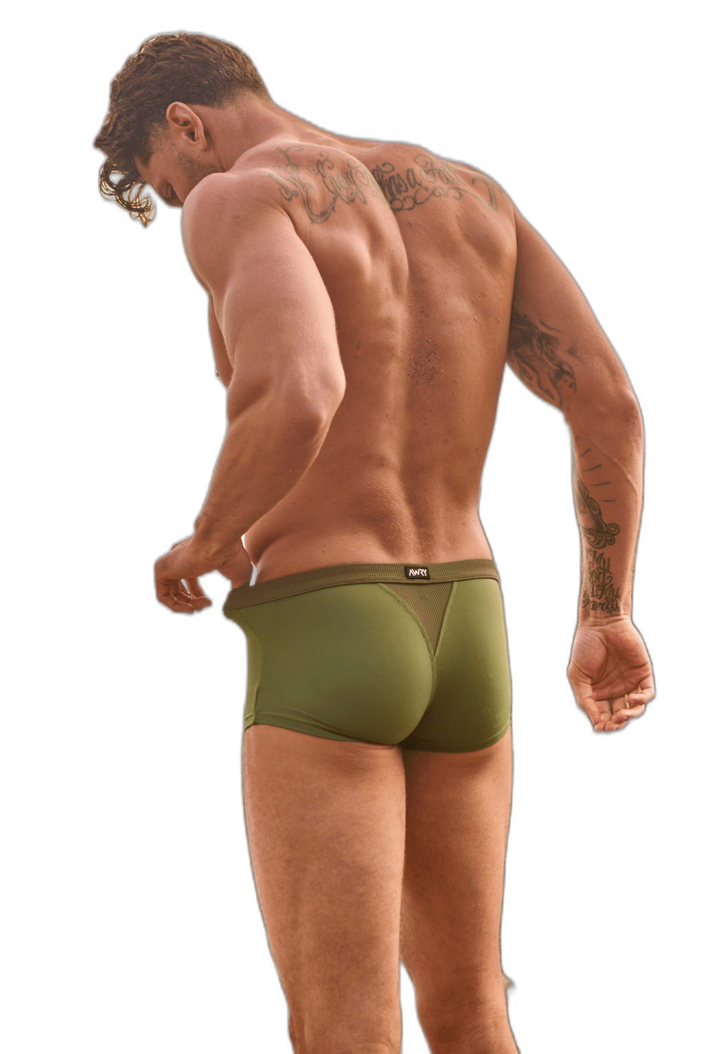 SURGE Swim Thong Trunks - Army Green