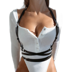 Women's Gothic PU Leather Harness