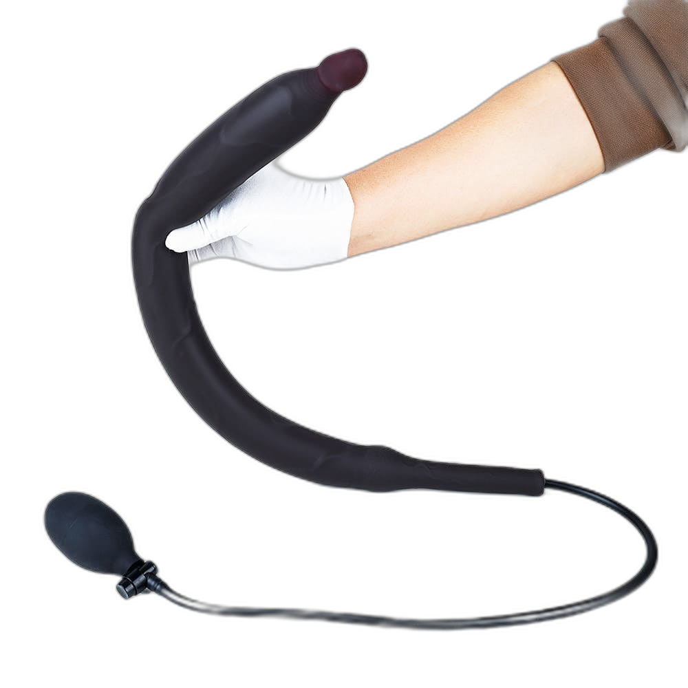 Wowza - Long Inflatable Silicone Butt Plug - Inflatable Anal Dildo