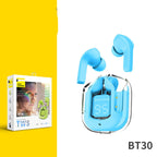 Premium Mini Transparent Wireless Earbuds - Bluetooth 5.3 ENC Noise Cancelling Headphones with Digital Display