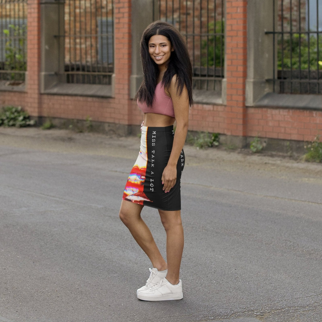 Miss Talk A Lot - Womens Pencil Skirt