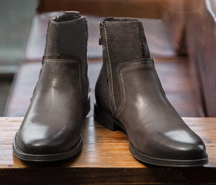 High-top men's shoes boots Korean version of the trend of British retro leather increased Martin boots