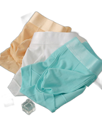 3 Pack Men's Cooling Silktech Briefs - U-Pouch Design & Checkered Antibacterial Lining