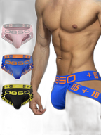 2 Pack Men's Breathable Personalized Low-Rise High-Elastic Briefs