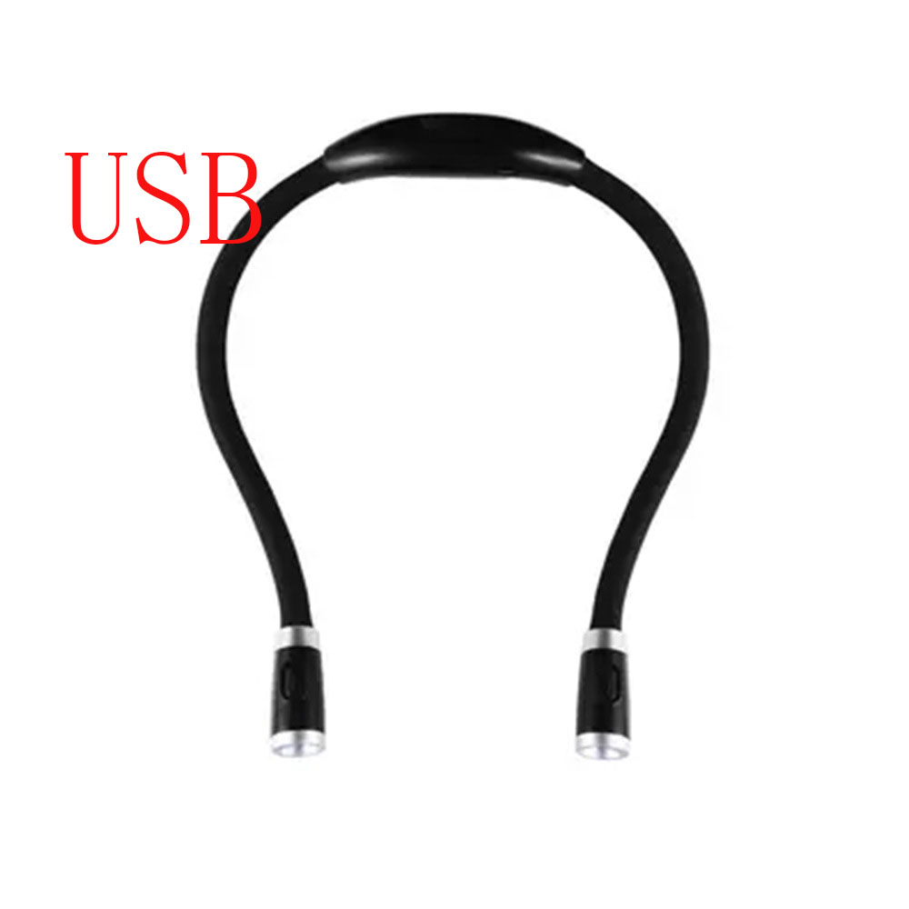 LED Neck Book Light | Flexible Hands-Free Reading Lamp | 3 Modes | Portable Camping & Night Light | USB & Battery | Michan Direct