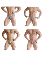 3 Pack Men's Striped Trendy Cooling Touch Day-Long Comfort Firm Support Thongs