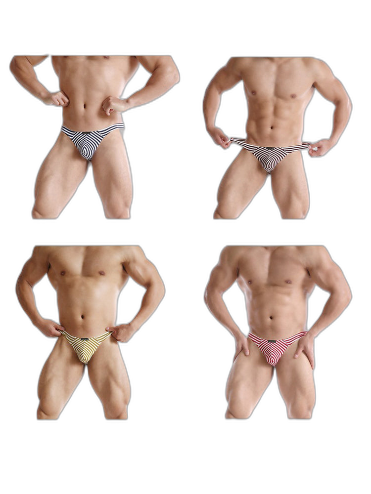 3 Pack Men's Striped Trendy Cooling Touch Day-Long Comfort Firm Support Thongs