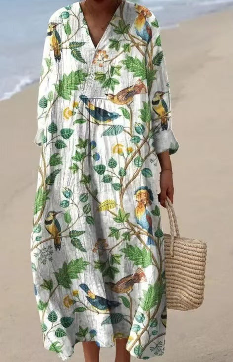 Women's Comfortable Loose Printed Long Dress
