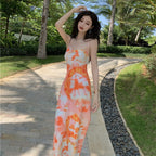 Holiday Tie Strap Halter Neck Dress For Eldest Daughter