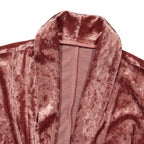 Long sleeve plus length velvet trench coat