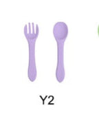 Baby Feeding Set - Silicone Spoon & Fork, Food-Grade BPA-Free