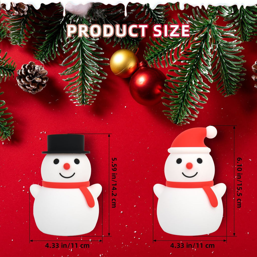 Christmas Snowman Silicone Touch Lamp with Remote Control - Color Changing LED Night Light