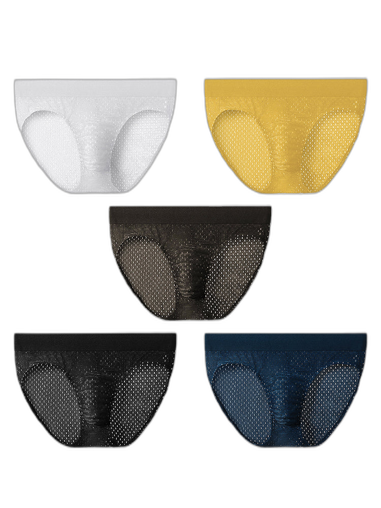 5 Pack Men’s Breathable Briefs In Mesh