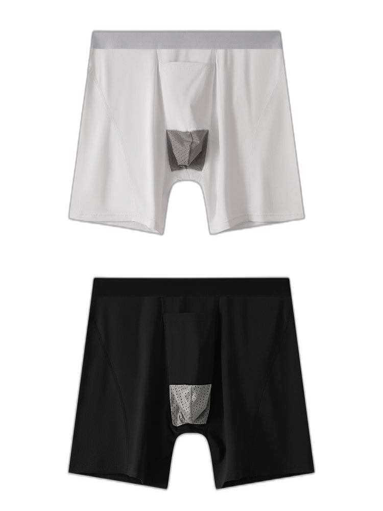 2 Pack Men's Gun Bullet Separation Casual Sports Breathable Cotton Mid-Rise Midway Briefs