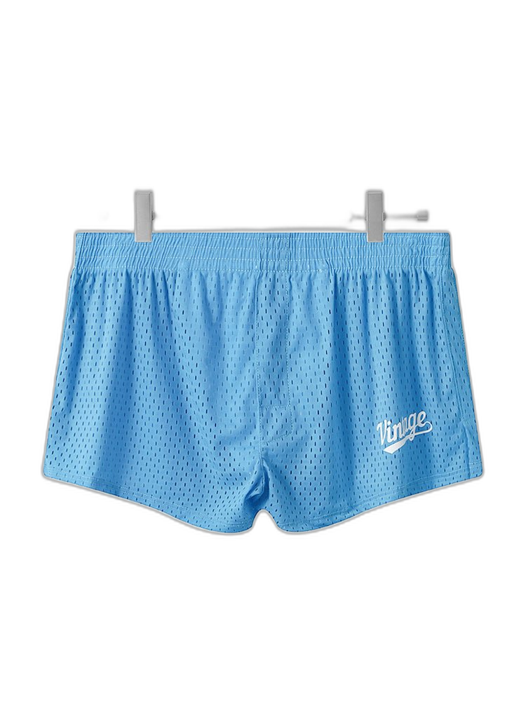 2 Pack Men's Seamless Comfort Quick-Dry Lightweight & Airy Mesh Boxers Shorts