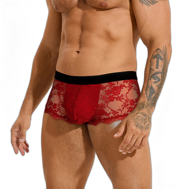 Lace Floral Boxer Briefs