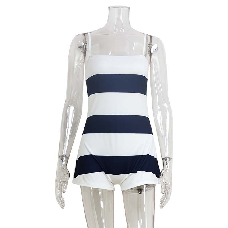 Summer New Arrival Fashionable Strap Contrast-Color Jumpsuit