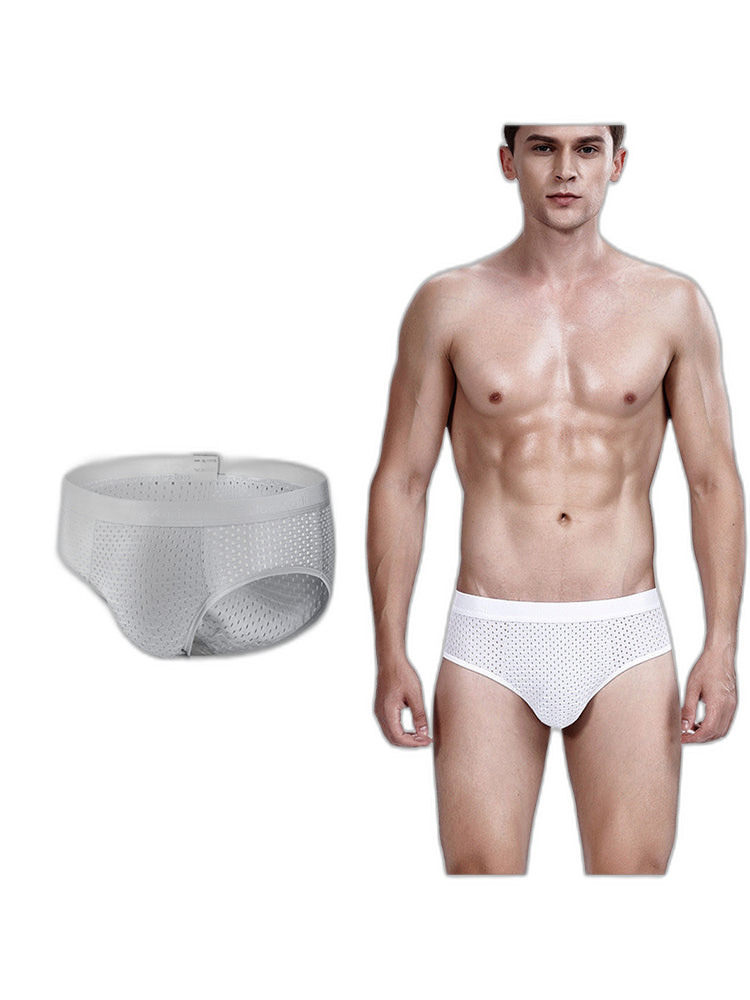 4 Pack Breathable Ice Silk Antibacterial Men's Briefs
