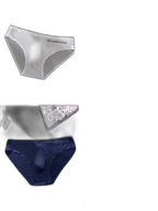 3 Pack Men's Ultra-Thin Seamless Ice Silk Cool-Touch Briefs