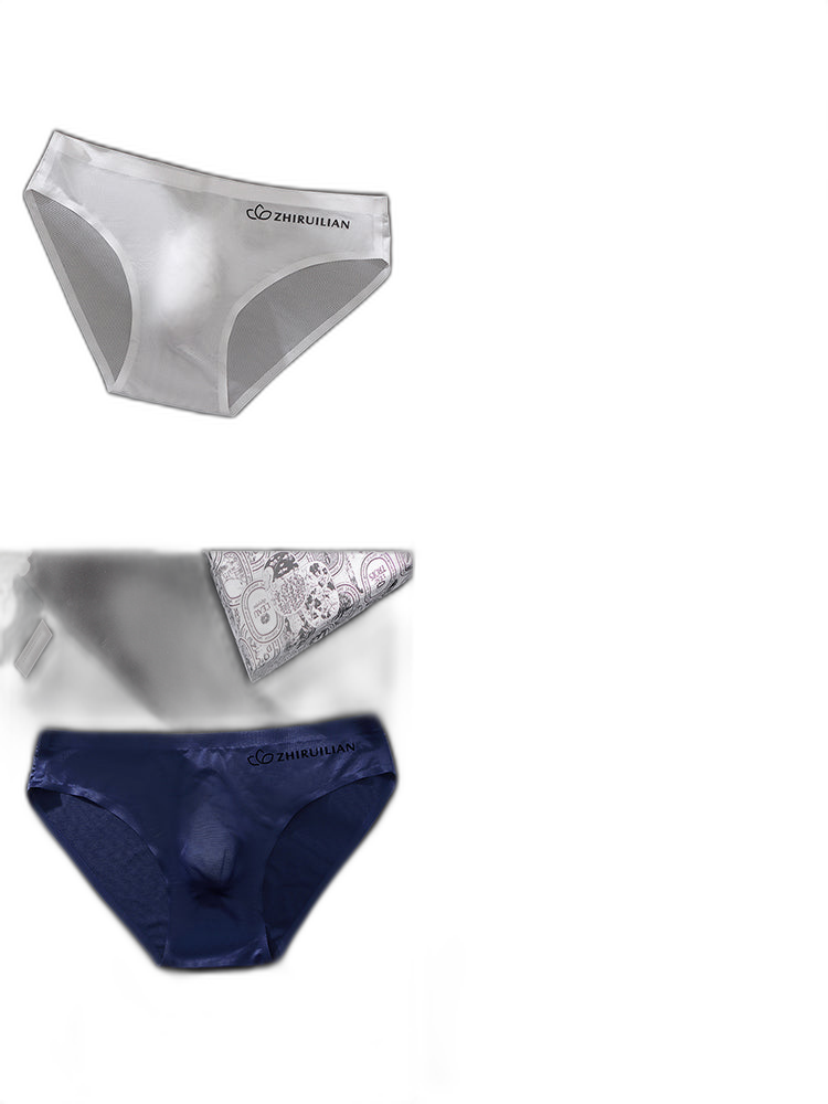 3 Pack Men's Ultra-Thin Seamless Ice Silk Cool-Touch Briefs
